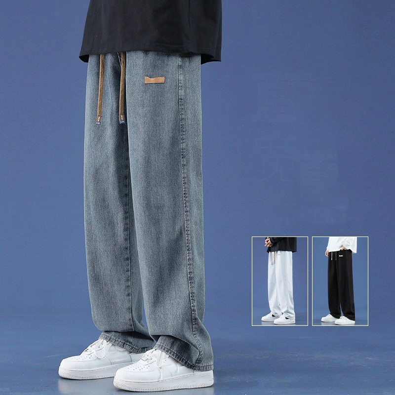 Men'S Shoes For Jeans - Summer Thin Men's Baggy Jeans Lyocell