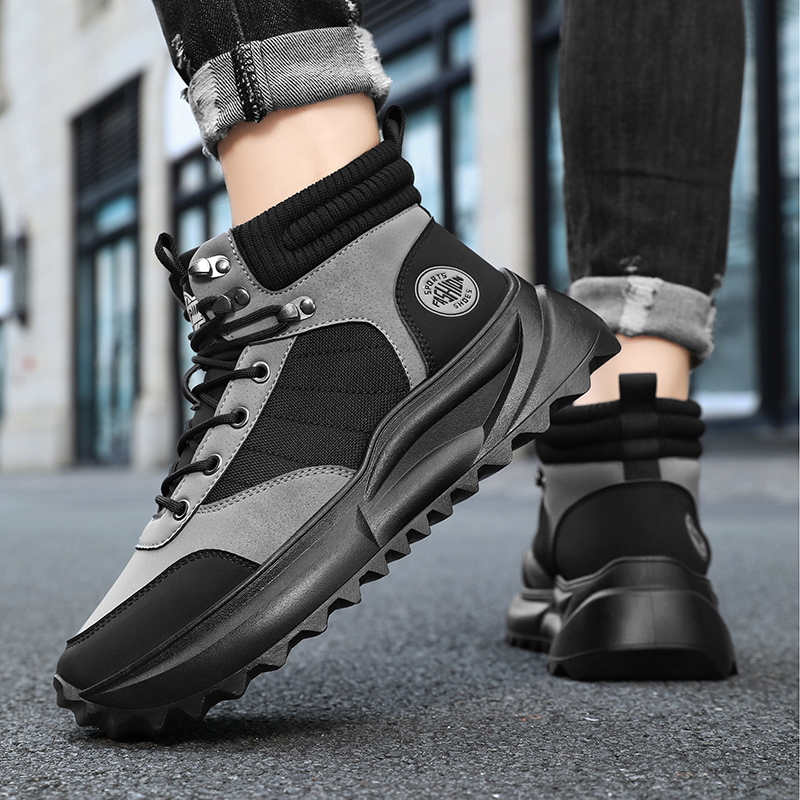Men Shoes Offer - Winter Thick Heeled Loafers Shoes For