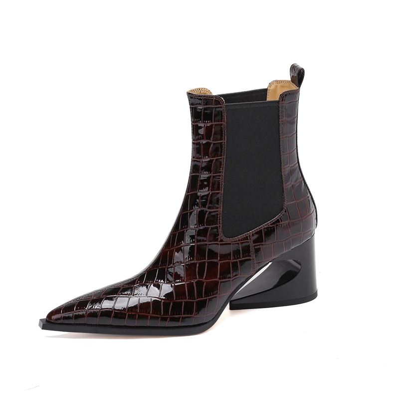 Women's New Leather Embossed P - Chelsea Boots Suede review and price