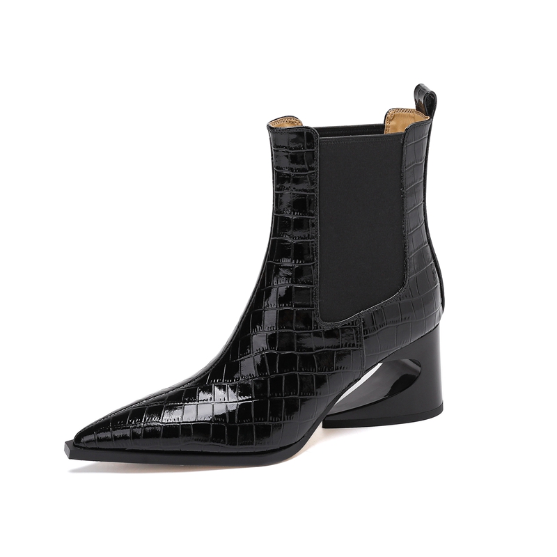 Women's New Leather Embossed P - Chelsea Boots Suede review and price