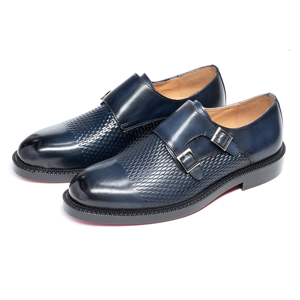 Luxury Genuine Leather Men's W - Monk Strap Shoe review and price