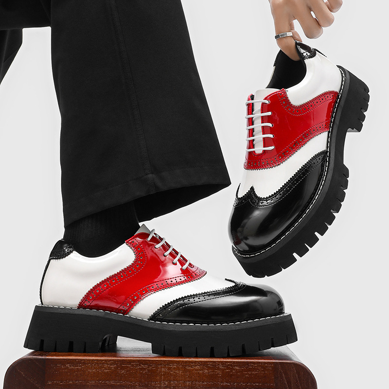 men's fashion hip hop rock pla - Oxford Brogue Leather review and price