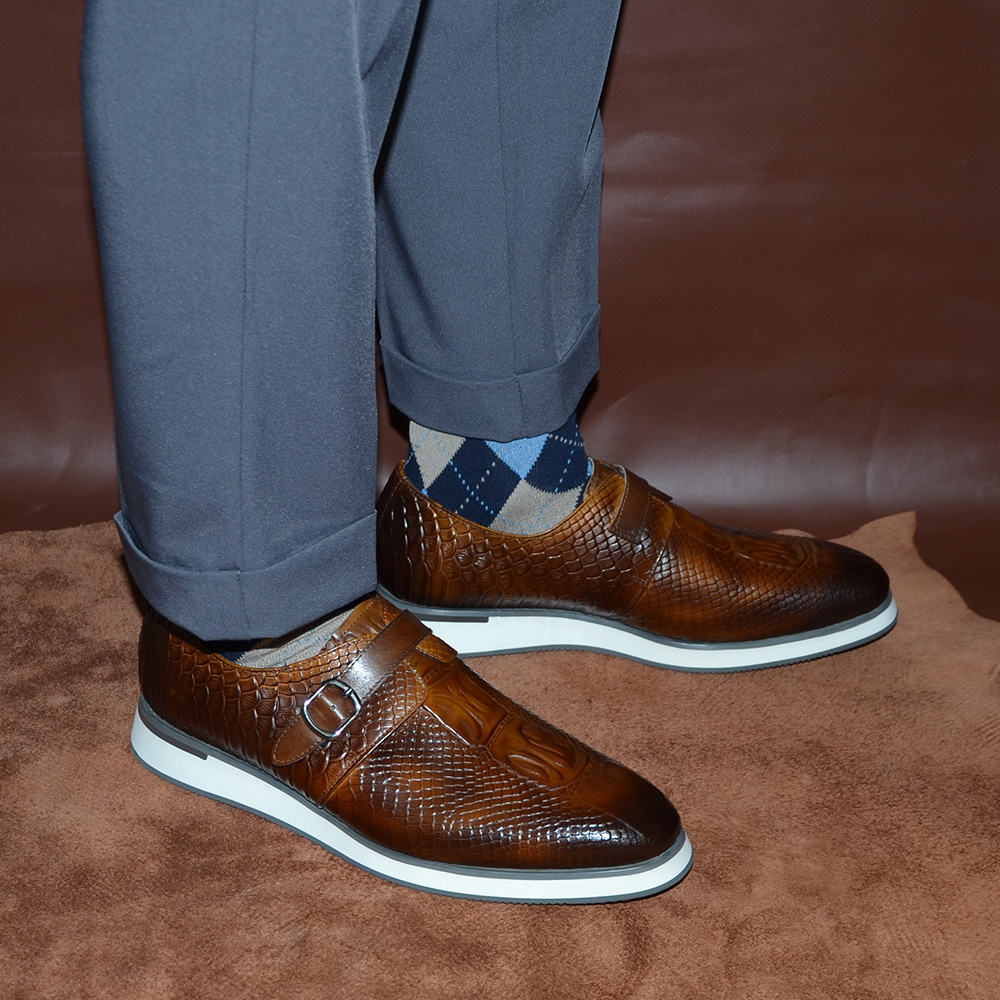 Cow Genuine Leather Men's Casu - Monk Strap Shoe review and price