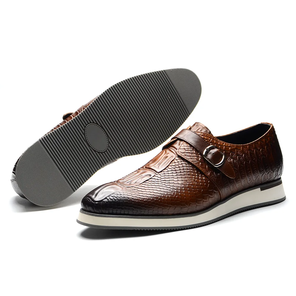 Cow Genuine Leather Men's Casu - Monk Strap Shoe review and price