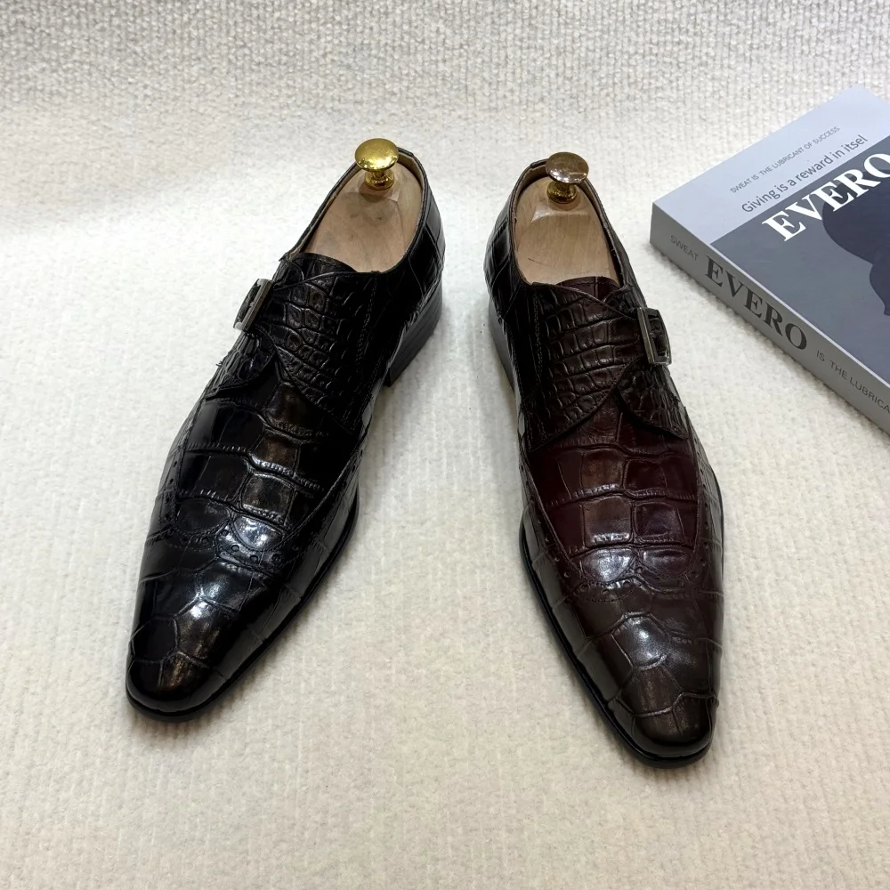 FELIX CHU Men's Genuine Leathe - Monk Strap Shoe review and price