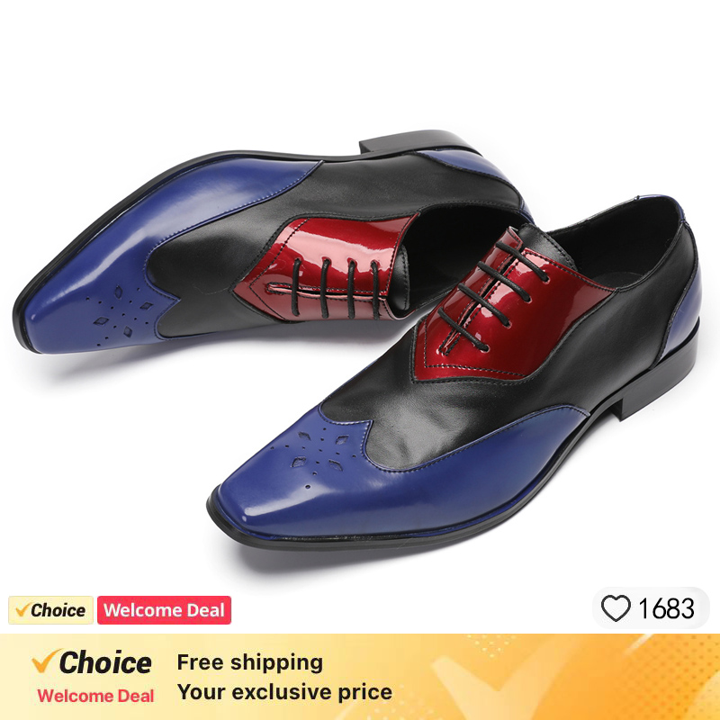 LUXURY MEN'S OXFORD SHOES BLAC - Oxford Brogue Leather review and price