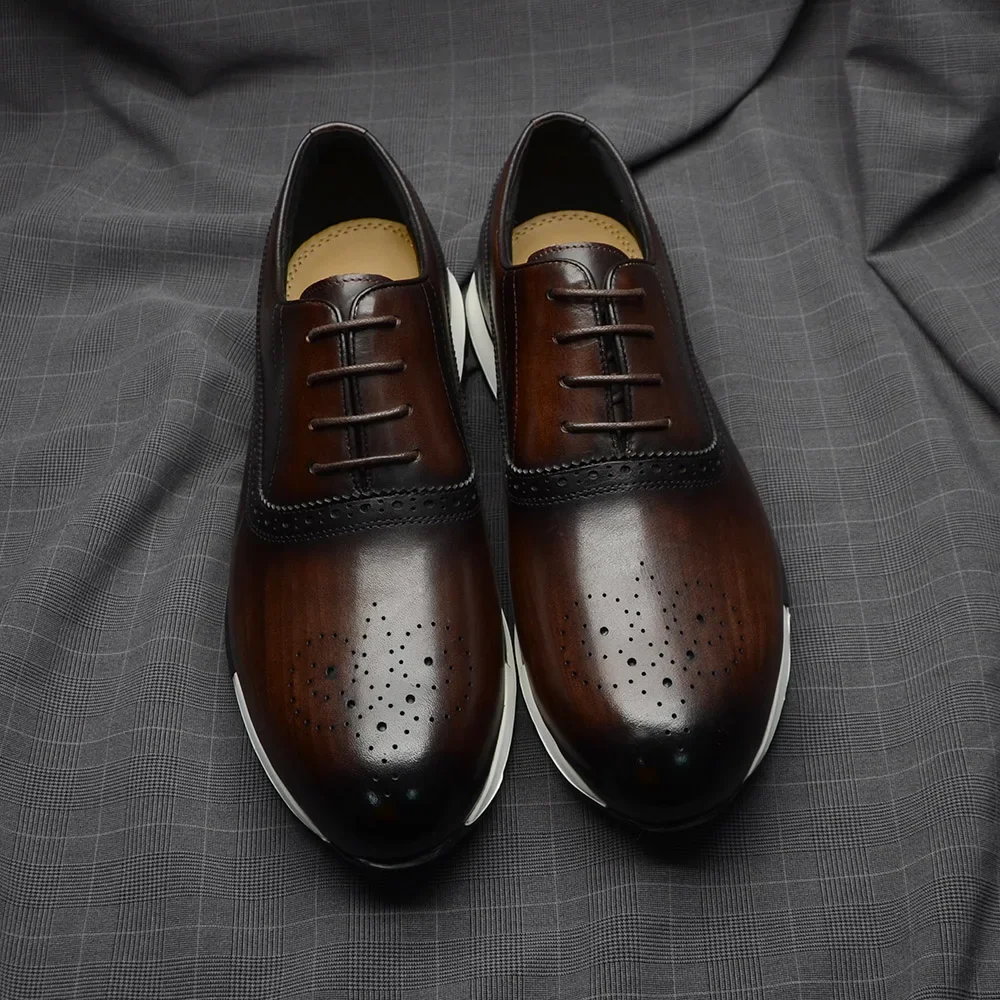 10 Colors Handmade Genuine Lea - Oxford Brogue Leather review and price
