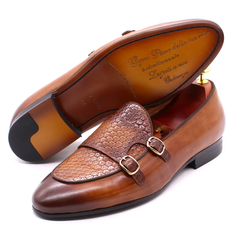 Men's Genuine Leather Loafers  - Monk Strap Shoe review and price