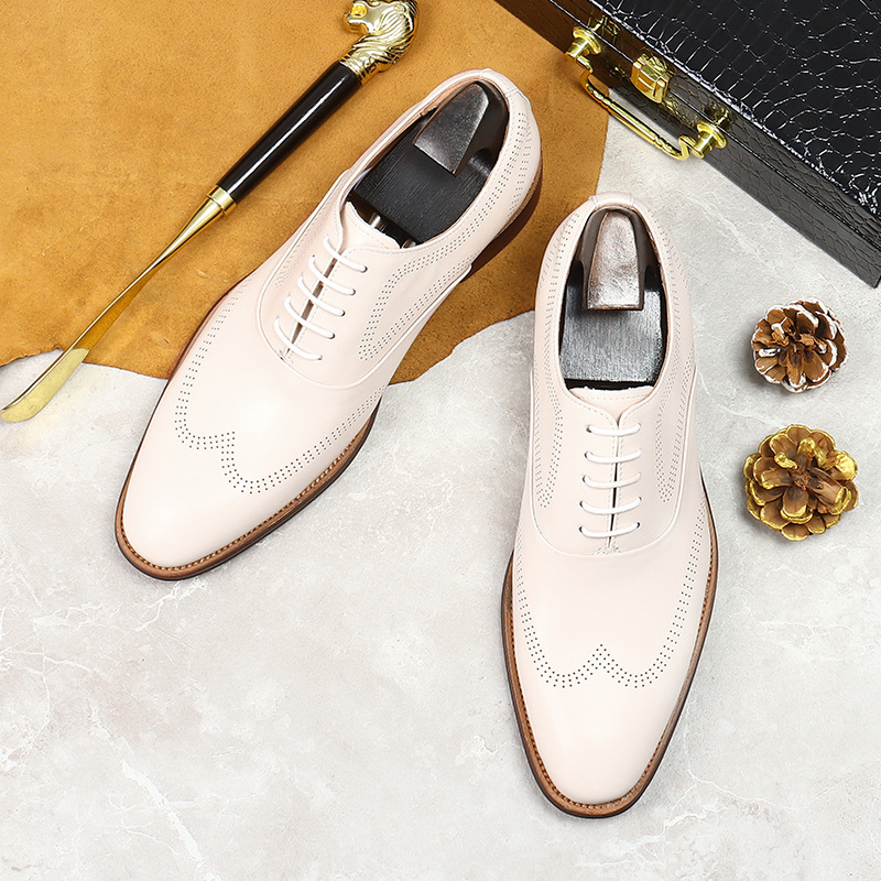 White Concise Wear-Resistant G - Oxford Brogue Leather review and price