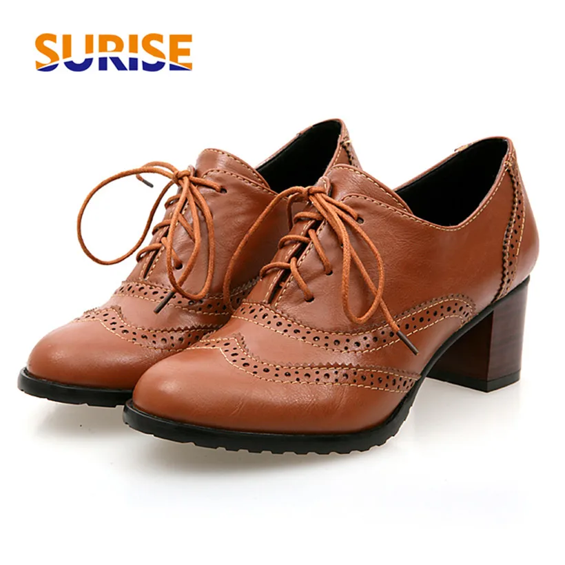 British Women Oxfords High Blo - Oxford Brogue Leather review and price