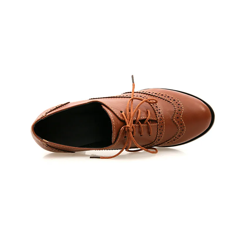 British Women Oxfords High Blo - Oxford Brogue Leather review and price