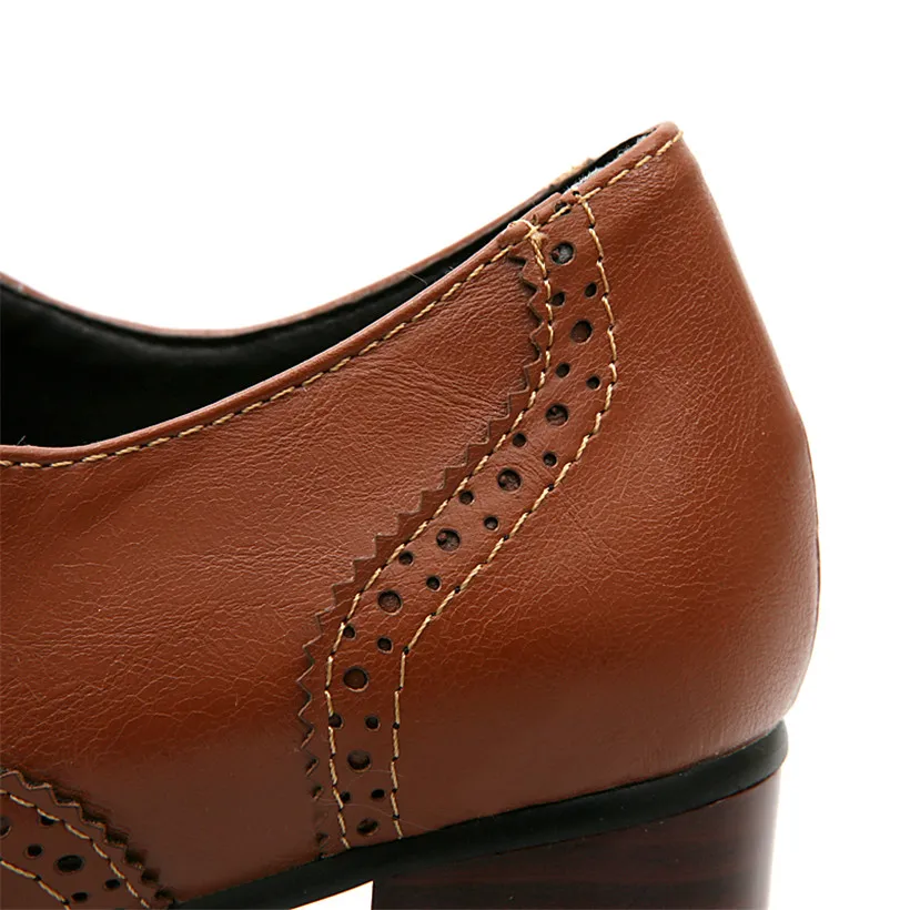 British Women Oxfords High Blo - Oxford Brogue Leather review and price