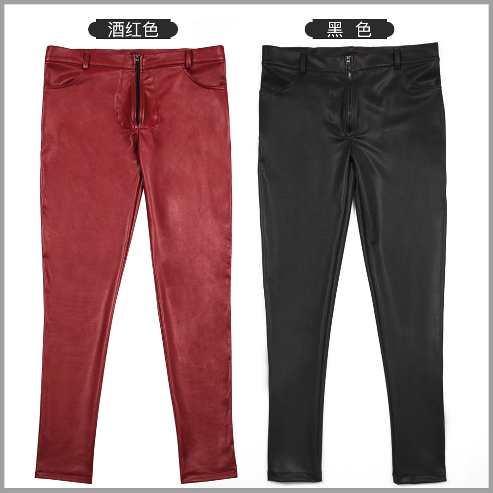 Men's PU Leather Skinny Jeans  - Men'S Shoes For Jeans review and price