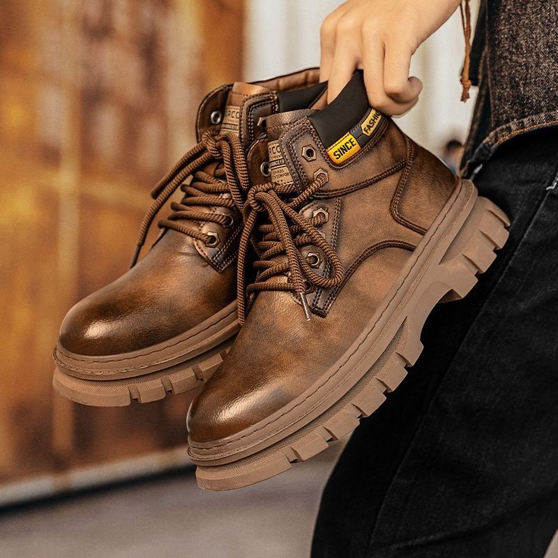 Vintage Men Platform Ankle Boo - Chelsea Boots Suede review and price