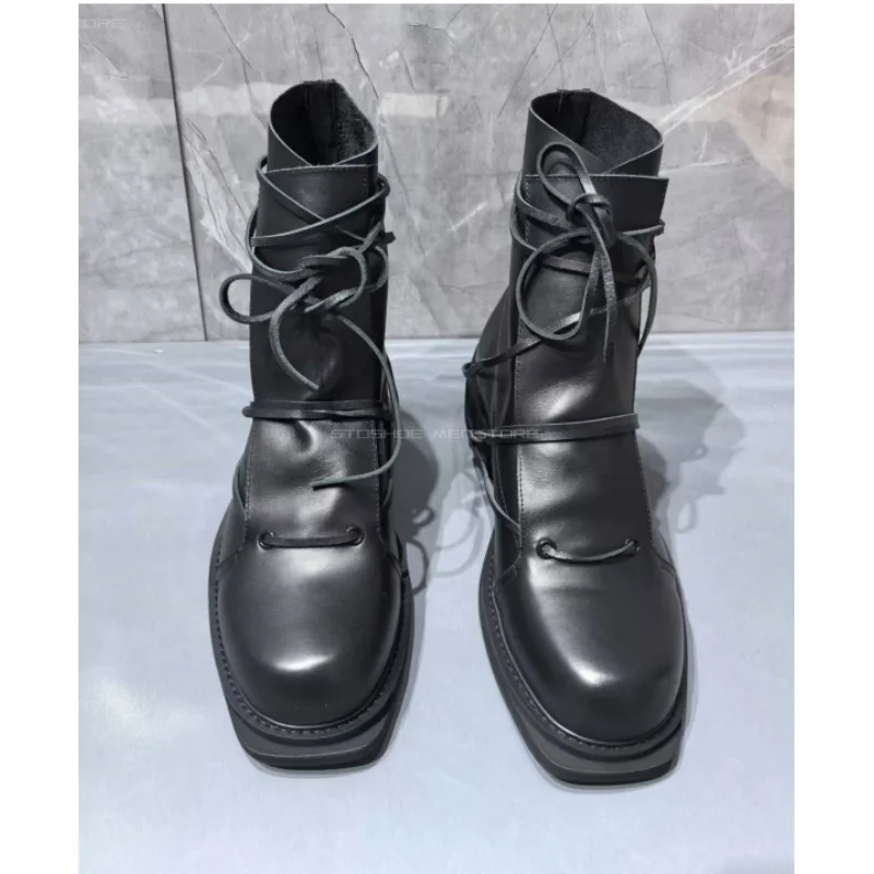 Black Genuine Leather Square T - Chelsea Boots Suede review and price