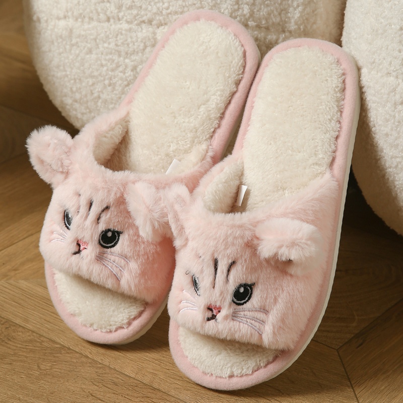 Cute Cat Plush Flip Flops For  - Men Shoes On Sale review and price