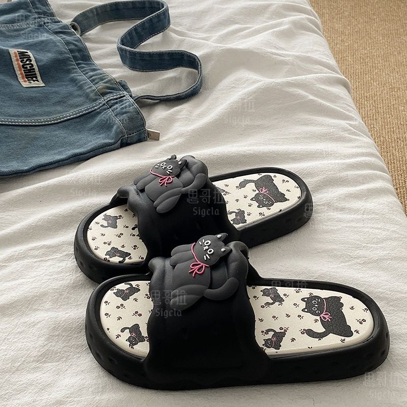 Printting Cute Bear Women Slip - Men Shoes On Sale review and price