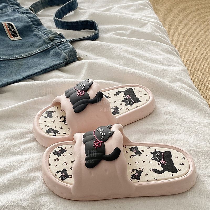 Printting Cute Bear Women Slip - Men Shoes On Sale review and price