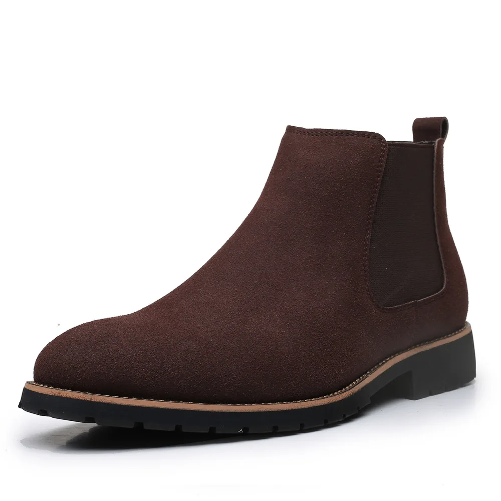 Men Ankle Boots British Style  - Chelsea Boots Suede review and price