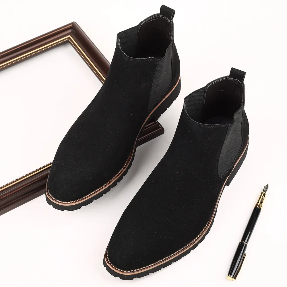 Men Ankle Boots British Style  - Chelsea Boots Suede review and price