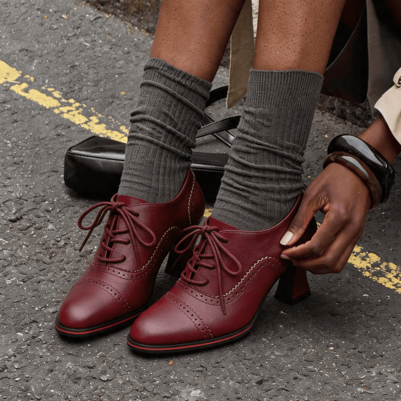 Women’s Faux Leather Brogue Ox - Oxford Brogue Leather review and price