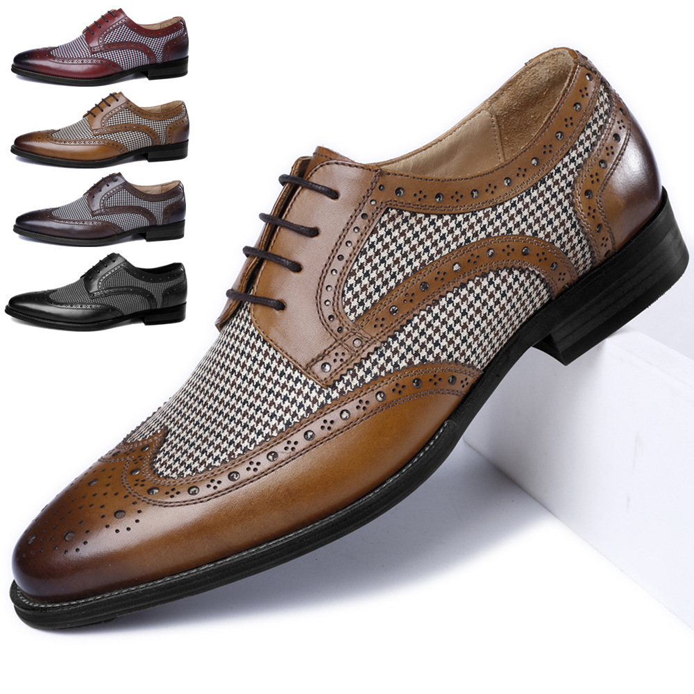 New Oxford Business Men Shoes  - Oxford Brogue Leather review and price