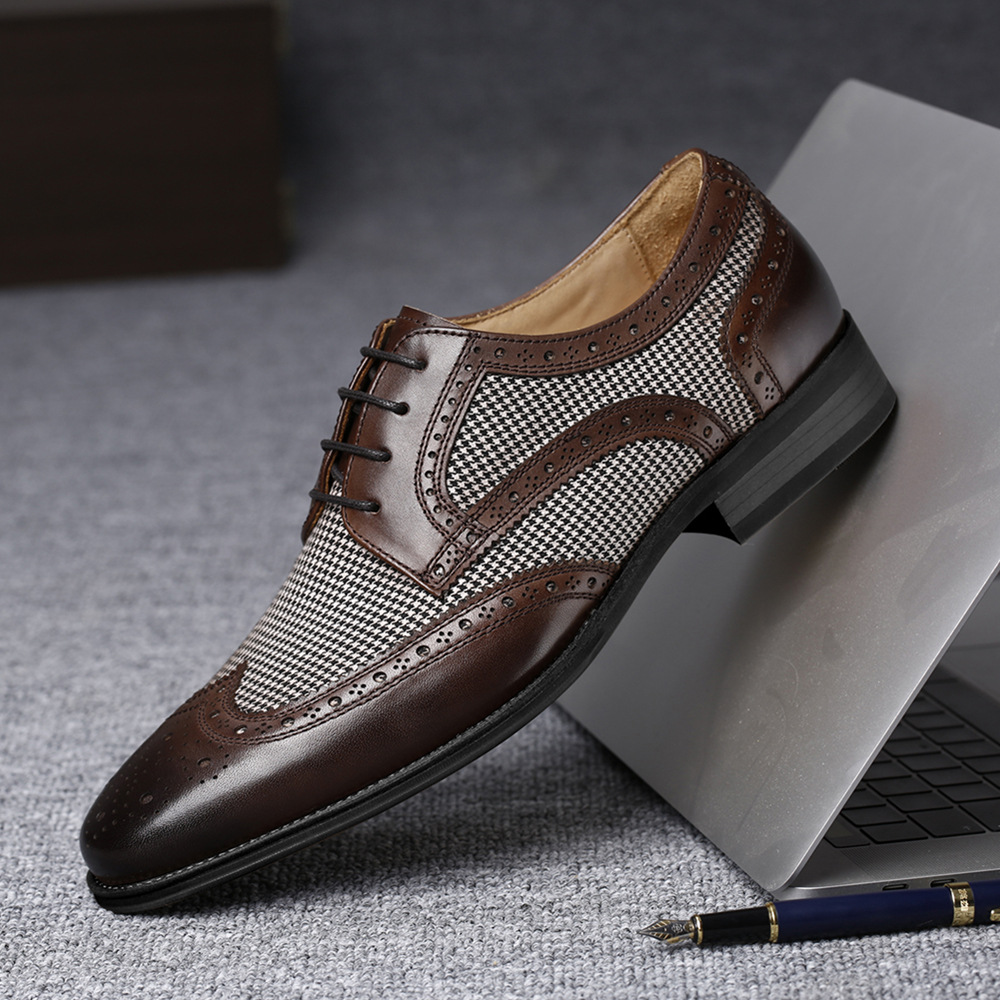 New Oxford Business Men Shoes  - Oxford Brogue Leather review and price