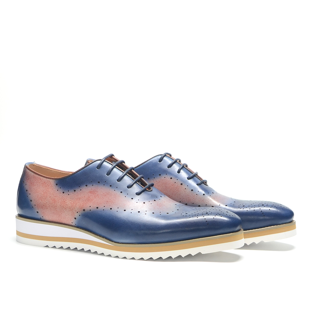 Luxury Plain Toe Duotone Color - Oxford Brogue Leather review and price